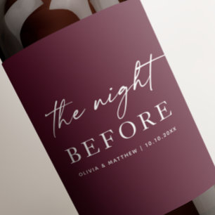 Étiquette Pour Bouteilles De Vin Dîner de répétition en Bourgogne profonde Nuit a