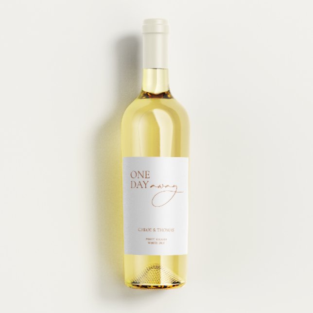 Étiquette Pour Bouteilles De Vin Dîner de répétition moderne "Un jour avant" (Créateur téléchargé)