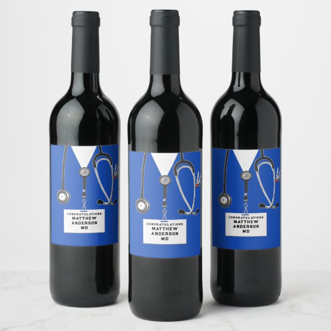 Étiquette Pour Bouteilles De Vin Diplôme de l'école de médecine (Bouteilles)