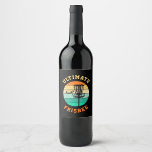 Étiquette Pour Bouteilles De Vin Disque Golf Ultimate Frisbee