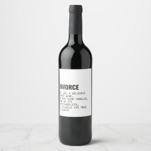 Étiquette Pour Bouteilles De Vin Divorce est comme le Vin Blanc Drôle Étiquette Vin