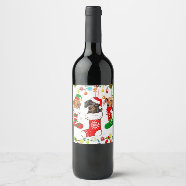 Étiquette Pour Bouteilles De Vin Dog Lov (Devant)