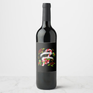 Étiquette Pour Bouteilles De Vin Don de la tortue Jour de Noël à la sucrerie de