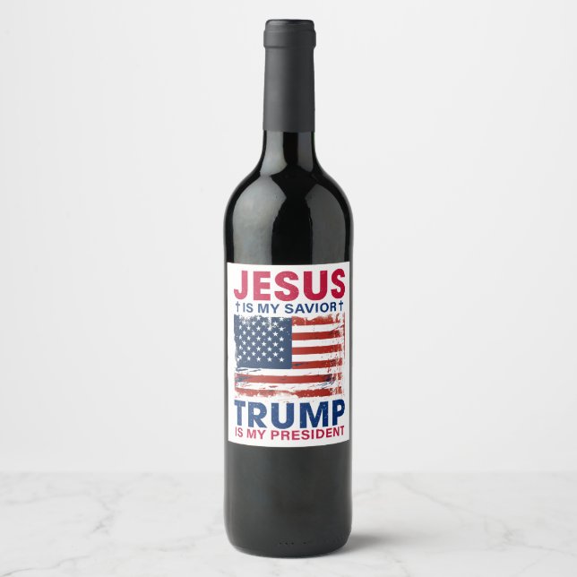 Étiquette Pour Bouteilles De Vin Donald Trump (Devant)