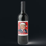 Étiquette Pour Bouteilles De Vin Donald Trump Christmas Santa Claus Art<br><div class="desc">Donald Trump Christmas Santa Claus Art</div>