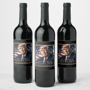 Étiquette Pour Bouteilles De Vin Donald Trump Inauguration Celebration Classy