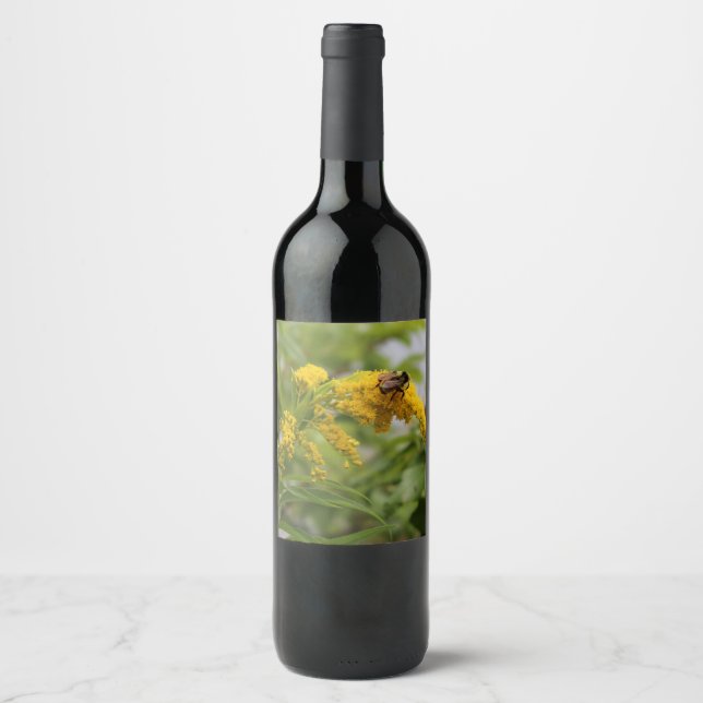 Étiquette Pour Bouteilles De Vin D'or (Devant)