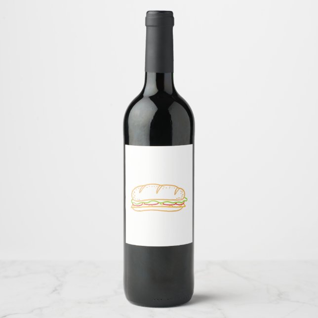Étiquette Pour Bouteilles De Vin Doublure de sandwich (Devant)
