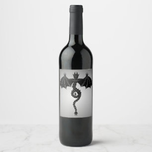 Étiquette Pour Bouteilles De Vin Dragon de serpent