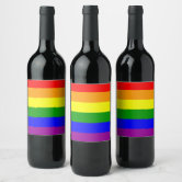 Etiquette pour Bouteille de vin LGBT ARC EN CIEL