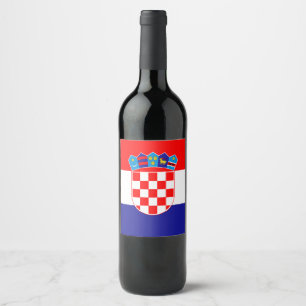 Étiquette Pour Bouteilles De Vin Drapeau de Croatie