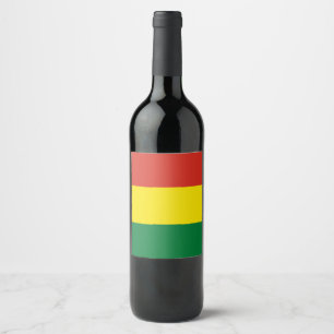 Étiquette Pour Bouteilles De Vin Drapeau de la Bolivie