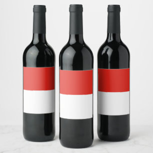 Étiquette Pour Bouteilles De Vin Drapeau de l'Indonésie