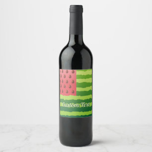 Étiquette Pour Bouteilles De Vin Drapeau de pastèque
