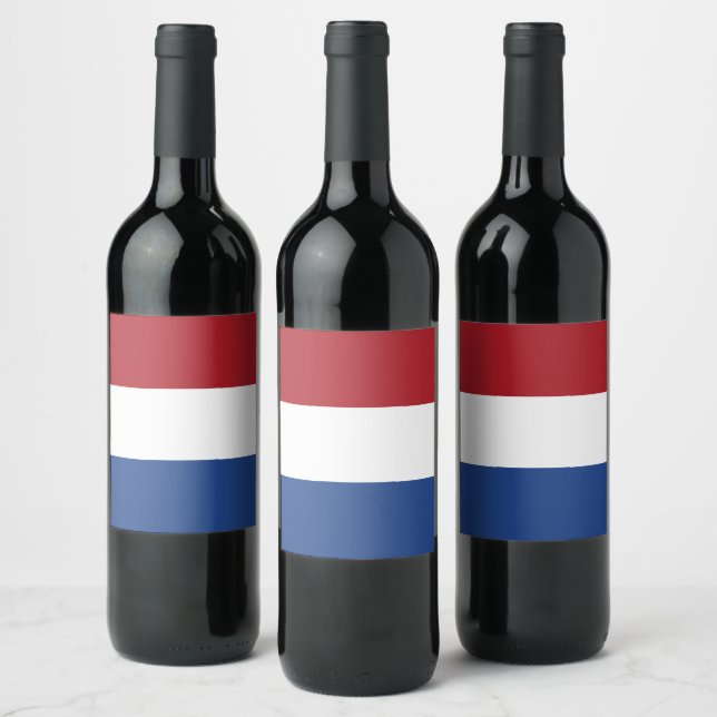 Étiquette Pour Bouteilles De Vin Drapeau des Pays-Bas (Bouteilles)