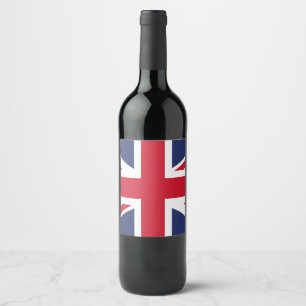 Étiquette Pour Bouteilles De Vin Drapeau du Royaume-Uni