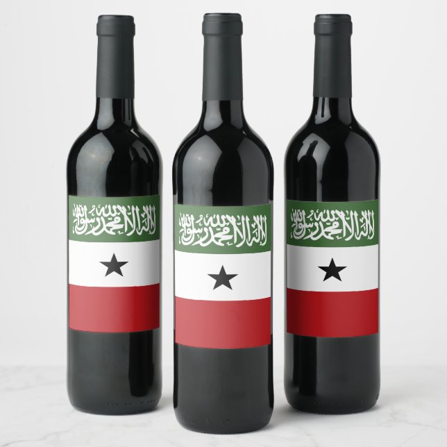 Étiquette Pour Bouteilles De Vin drapeau du Somaliland (Bouteilles)