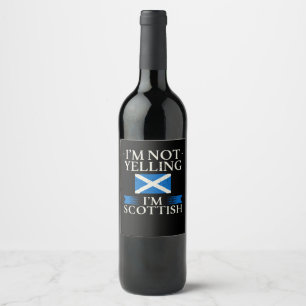 Étiquette Pour Bouteilles De Vin Drapeau écossais