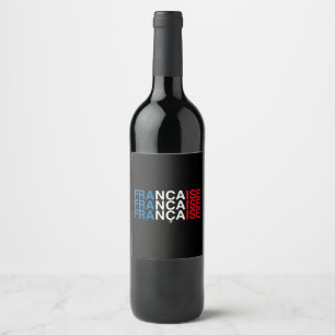 Étiquette Pour Bouteilles De Vin Drapeau français