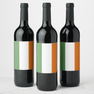 Étiquette Pour Bouteilles De Vin Drapeau irlandais