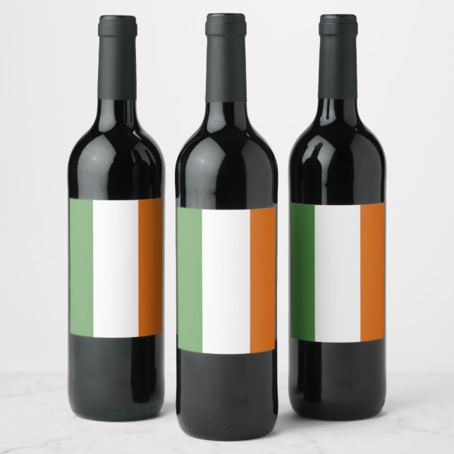 Étiquette Pour Bouteilles De Vin Drapeau irlandais (Bouteilles)