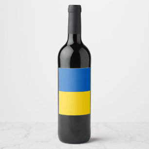 Étiquette Pour Bouteilles De Vin Drapeau Ukraine