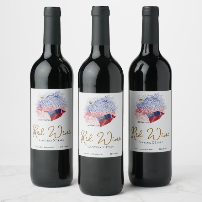 Étiquette Pour Bouteilles De Vin Drapeau USA (Bouteilles)