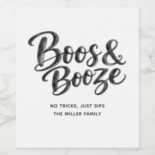 Étiquette Pour Bouteilles De Vin Drinks drôles de fantômes et de boissons alcoolisé