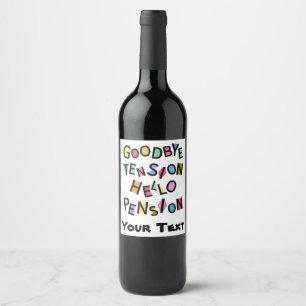 Étiquette Pour Bouteilles De Vin Drôle Bonne Retraite Retraite Vieux Vieux Vieux Vi