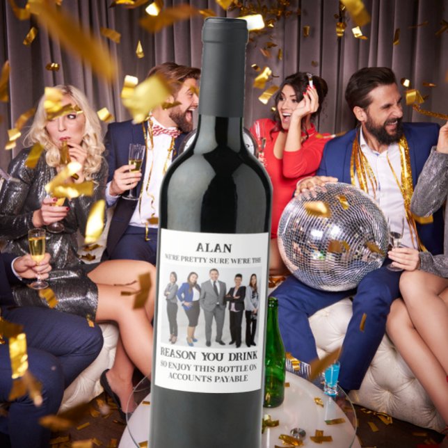Étiquette Pour Bouteilles De Vin drôle Boss Appréciation Cadeau RAISONS VOUS BOIRE (Créateur téléchargé)