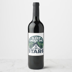 Étiquette Pour Bouteilles De Vin Drôle de dire de camping