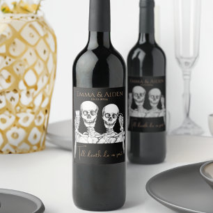 Étiquette Pour Bouteilles De Vin Drôle Étiquette de vin de crâne