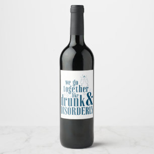Étiquette Pour Bouteilles De Vin Drôle Étiquette de vin ivre et désordonnés amis