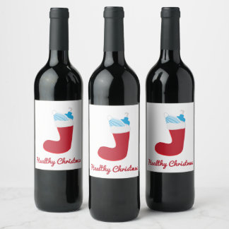 Étiquette Pour Bouteilles De Vin Drôle Noël 2020 Rupture rouge