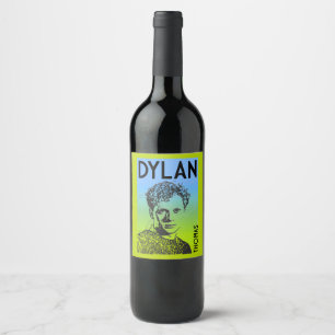 Étiquette Pour Bouteilles De Vin Dylan Thomas poète gallois