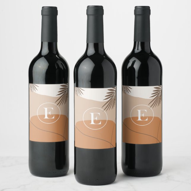 Étiquette Pour Bouteilles De Vin E - Lettre monographie initiale E Conception abstr (Bouteilles)