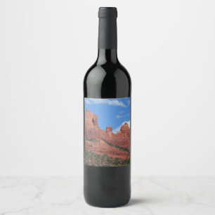 Étiquette Pour Bouteilles De Vin Eagle Rock I Sedona Arizona Photographie de voyage
