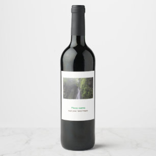 Étiquette Pour Bouteilles De Vin eau océan plage photo ajouter nom texte place été