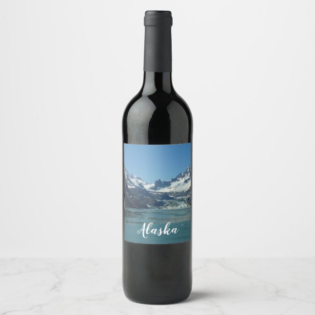 Étiquette Pour Bouteilles De Vin Eaux glaciaires de l'Alaska (Devant)