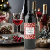 Échange de biscuits Étiquette de bouteilles de vin