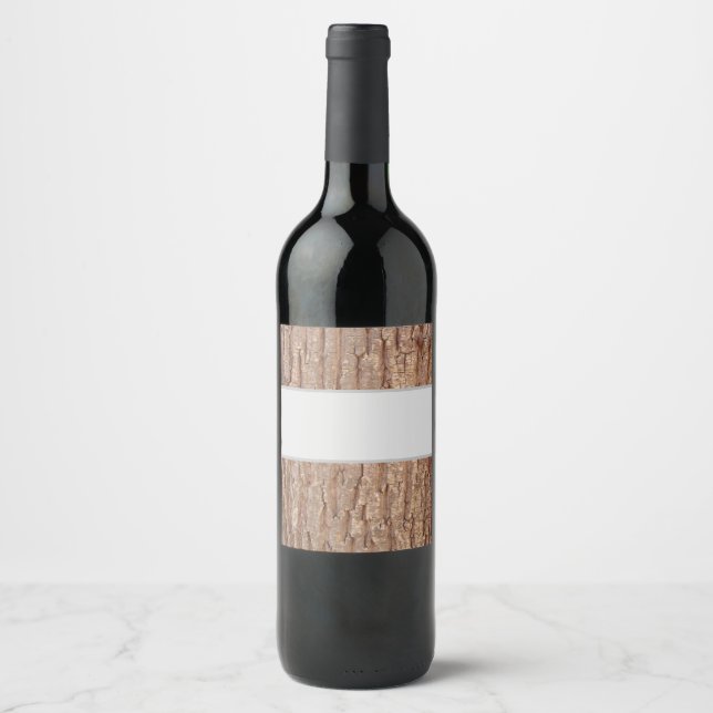Étiquette Pour Bouteilles De Vin écorce d'arbre (Devant)