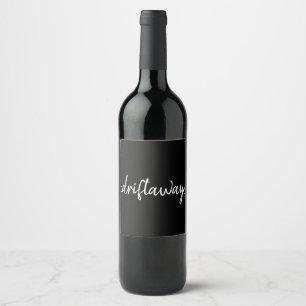 Étiquette Pour Bouteilles De Vin écriture du script nautique DRIFT AWAY