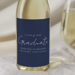 Étiquette Pour Bouteilles De Vin Écriture manuscrite moderne Licence de marine