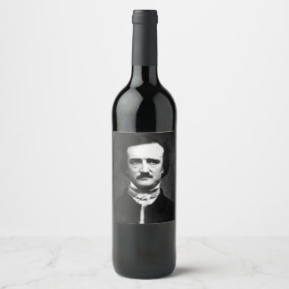 Étiquette Pour Bouteilles De Vin Edgar Allan Poe Portrait