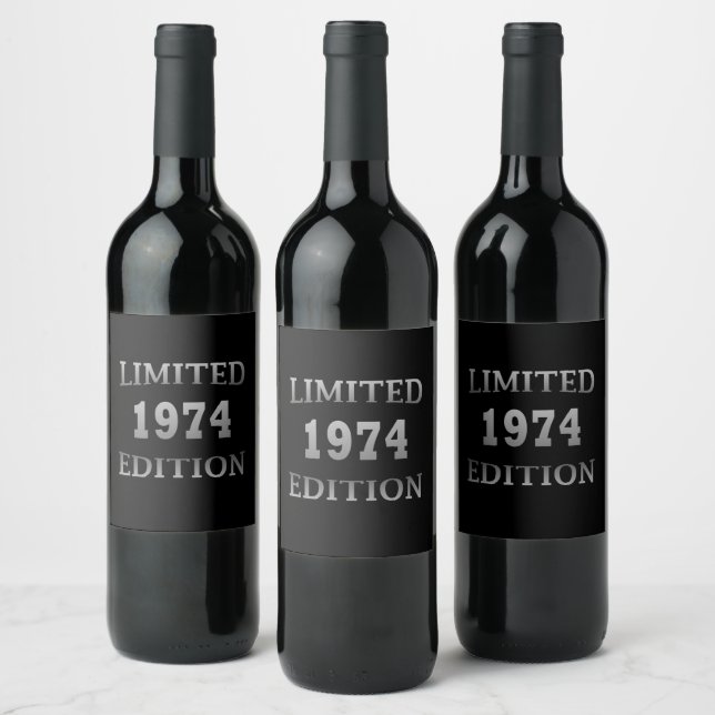 Étiquette Pour Bouteilles De Vin Édition limitée anniversaire né en 1974 (Bouteilles)