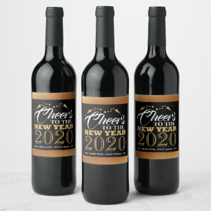 Étiquette Pour Bouteilles De Vin Effet De Huile D'Or, Bulles De Vins Étincelantes, 