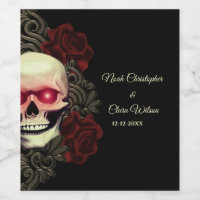 Éffrayant floral foncé moody gothique crâne hallom