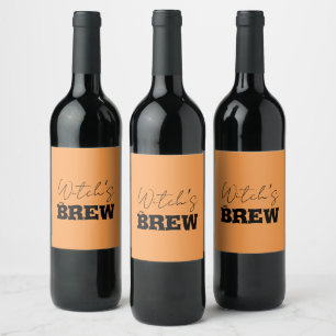 Étiquette Pour Bouteilles De Vin Éffrayant Hauné Maison & Sorcière Silhouette