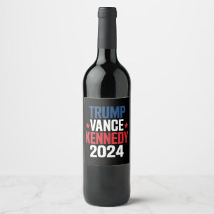Étiquette Pour Bouteilles De Vin Élection Trump Vance Kennedy Président 2024
