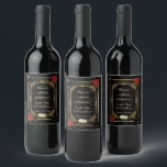 Étiquette Pour Bouteilles De Vin Elégant Casino Art Déco Las Vegas Poker Mariage<br><div class="desc">Unique Casino Royale et Great Gatsby conception de carte à thème. Il est décoré dans un style art déco vintage, dans un cadre hollywoodien des années 1920, avec des costumes de cartes payantes (simulant des cartes à jouer), sur un arrière - plan motif Art déco noir doré. Utilisez l'outil Personnaliser...</div>